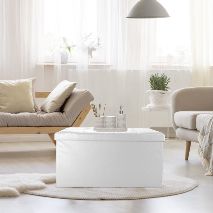 Panca Pieghevole INTIRILIFE - 76x38x38 Cm - Con Vano Portaoggetti - Foto 6