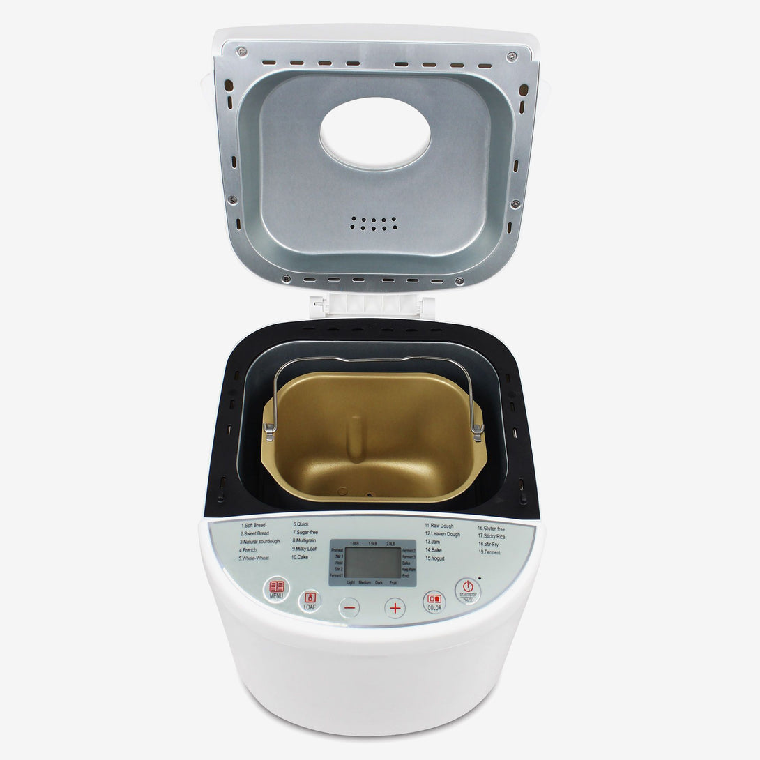 Homemade-Bread-Maker-Jam-Maker-19-Programs-Digital-Display-White-Material-Plastic