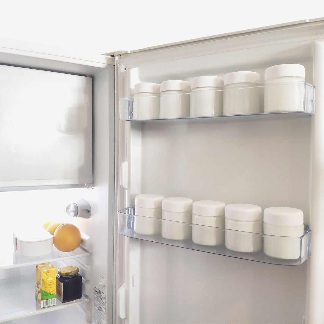 Leogreen-Yogurt-Maker-Machine-for-Natural-Yogurt-12-pots-with-timer-30-6-x-25-x-12-4-cm-White-Capacity-per-pot-0-21-L-Timer-setting-0-15-hours