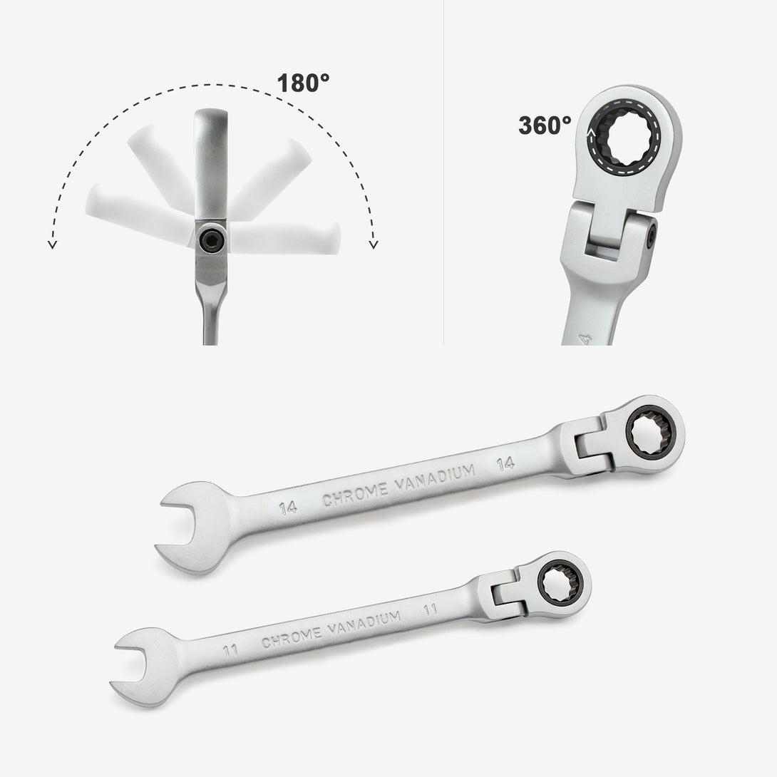Todeco-Combination-Wrench-Set-with-Carry-Bag-12-Pieces-Ratchet-Spanners-Combination-Wrench-8-19-mm-Metric-Wrench-Set