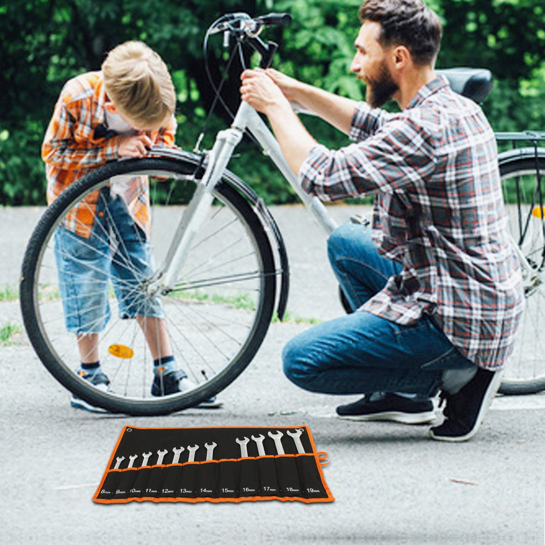 Todeco-Combination-Wrench-Set-with-Carry-Bag-12-Pieces-Ratchet-Spanners-Combination-Wrench-8-19-mm-Metric-Wrench-Set