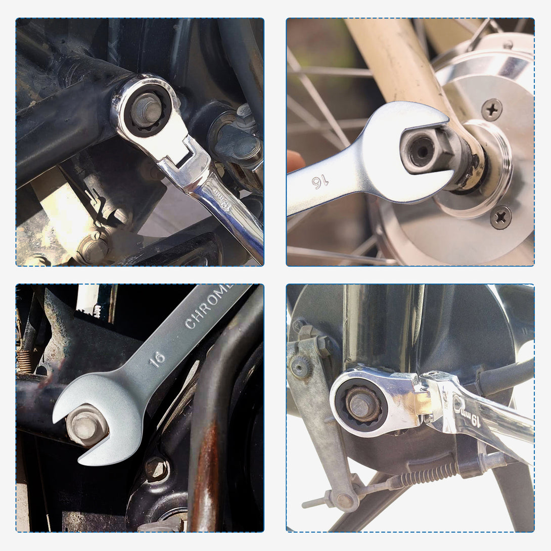 Todeco-Combination-Wrench-Set-with-Carry-Bag-12-Pieces-Ratchet-Spanners-Combination-Wrench-8-19-mm-Metric-Wrench-Set