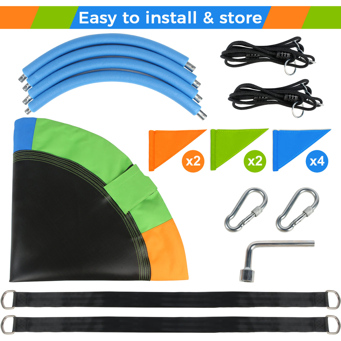 Leogreen-Bird-s-Nest-Swing-Round-Tree-Swing-Garden-Swing-with-Hanging-Straps-Set-for-Kids-Friends-Outdoor-Adult-Diameter-100cm-Max-Weight-300kg-Multicolor