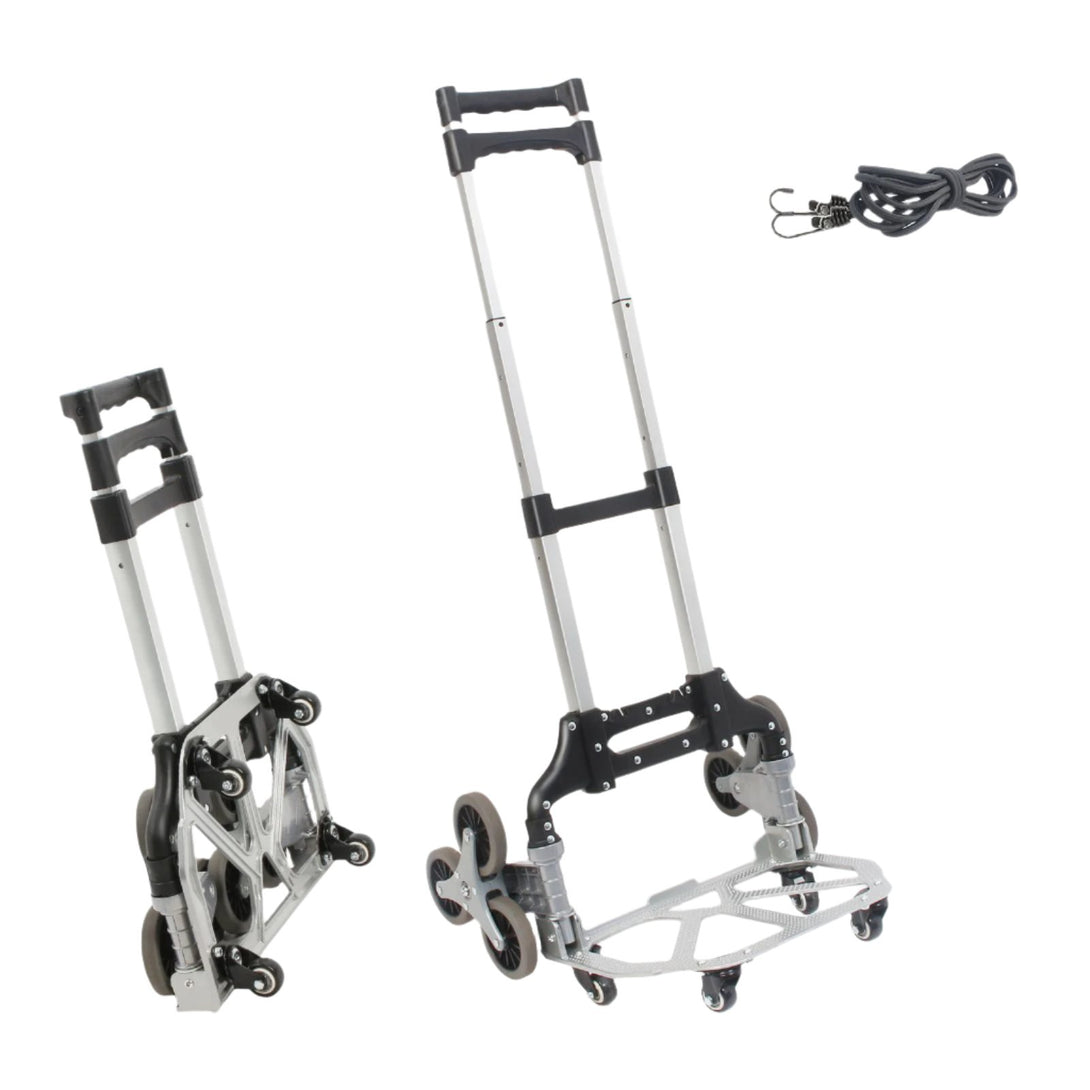 Todeco-Lightweight-Folding-Aluminum-Hand-Truck-with-10-Wheels-Foldable-Moving-Cart-with-Expansion-Ropes-Height-Adjustment-4X-Four-Universal-Wheels-Transport-Cart-Load-80kg-Lightweight-Folding-Aluminum-Hand-Truck-with-10-Wheels