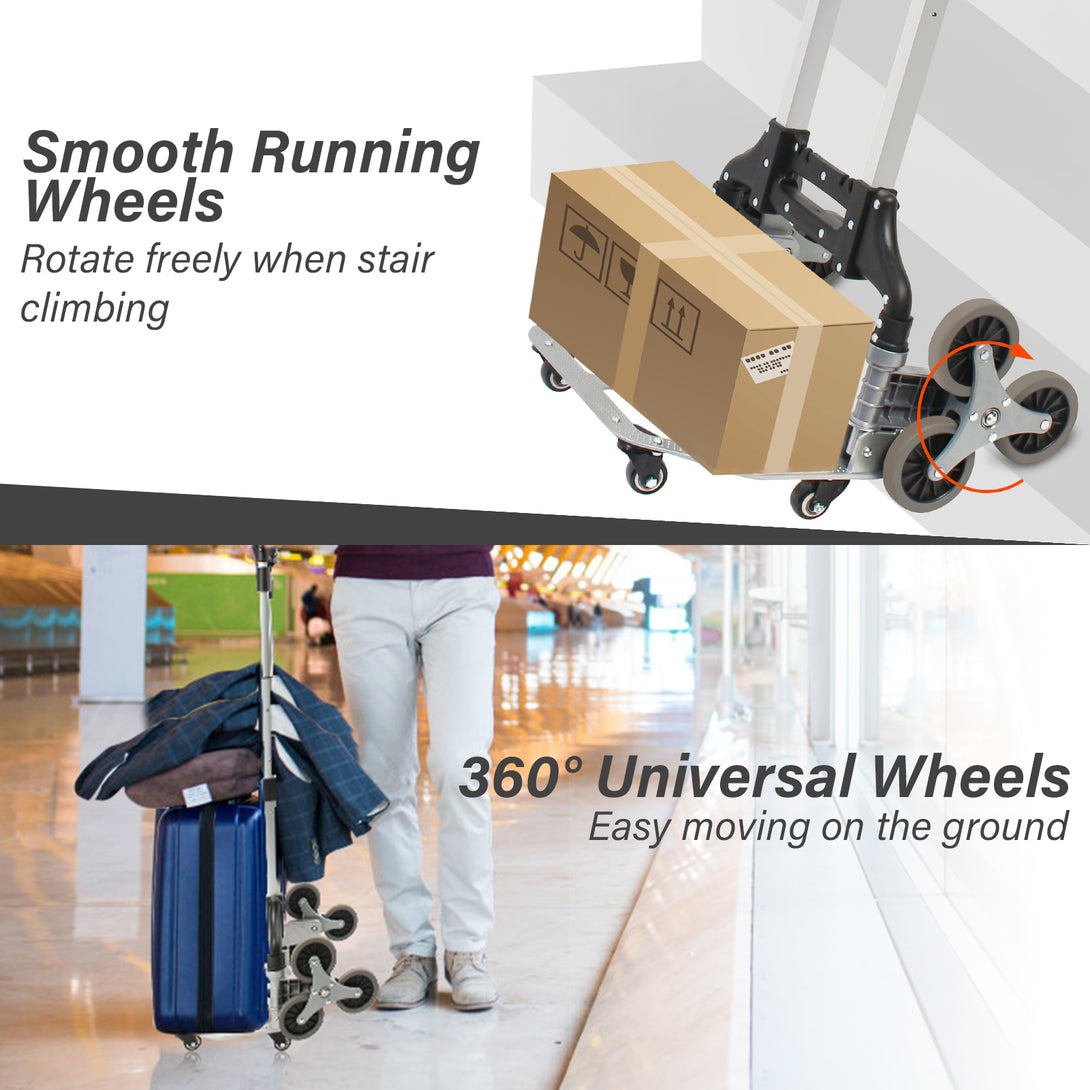 Todeco-Lightweight-Folding-Aluminum-Hand-Truck-with-10-Wheels-Foldable-Moving-Cart-with-Expansion-Ropes-Height-Adjustment-4X-Four-Universal-Wheels-Transport-Cart-Load-80kg-Lightweight-Folding-Aluminum-Hand-Truck-with-10-Wheels