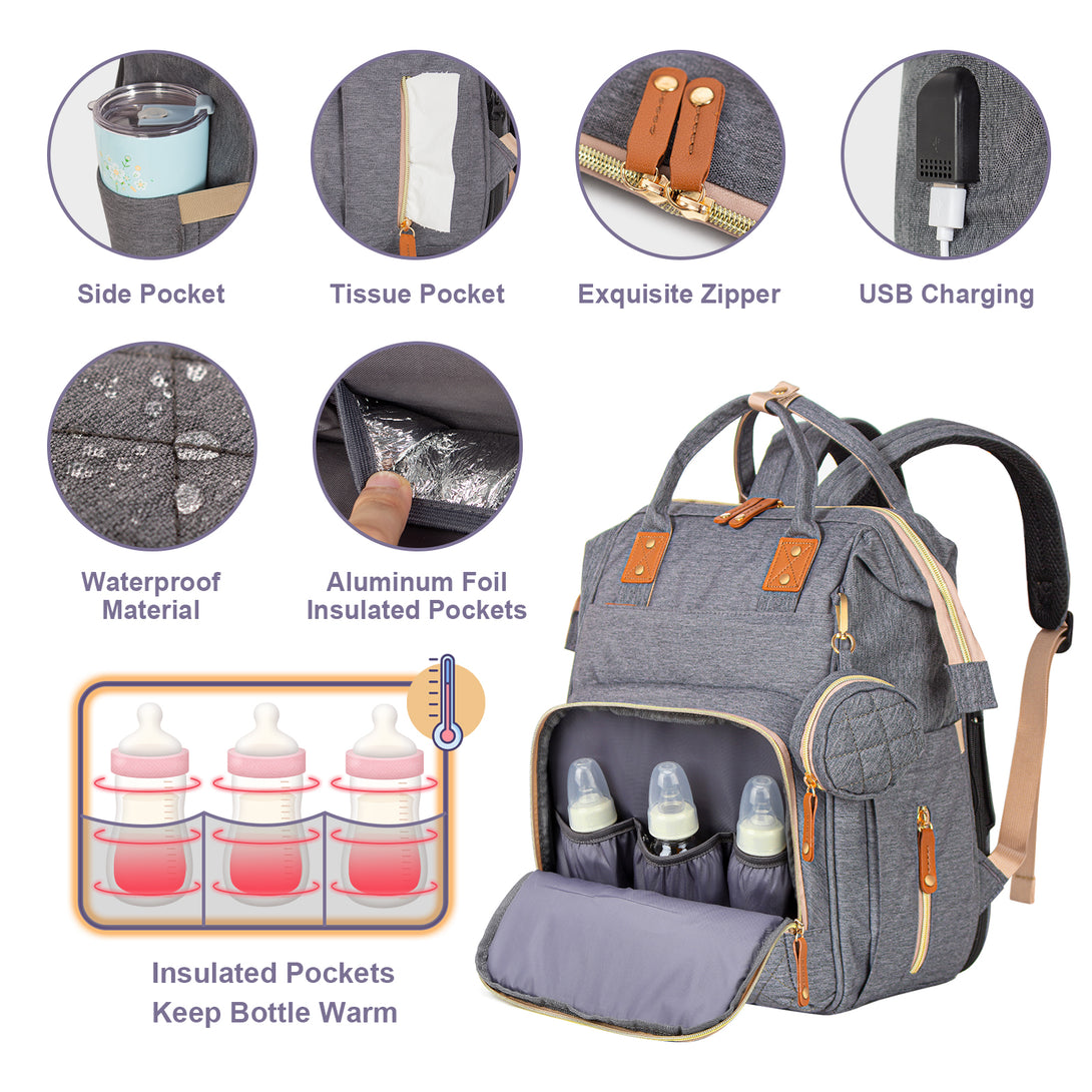 Waterproof Multifunction Diaper Bag