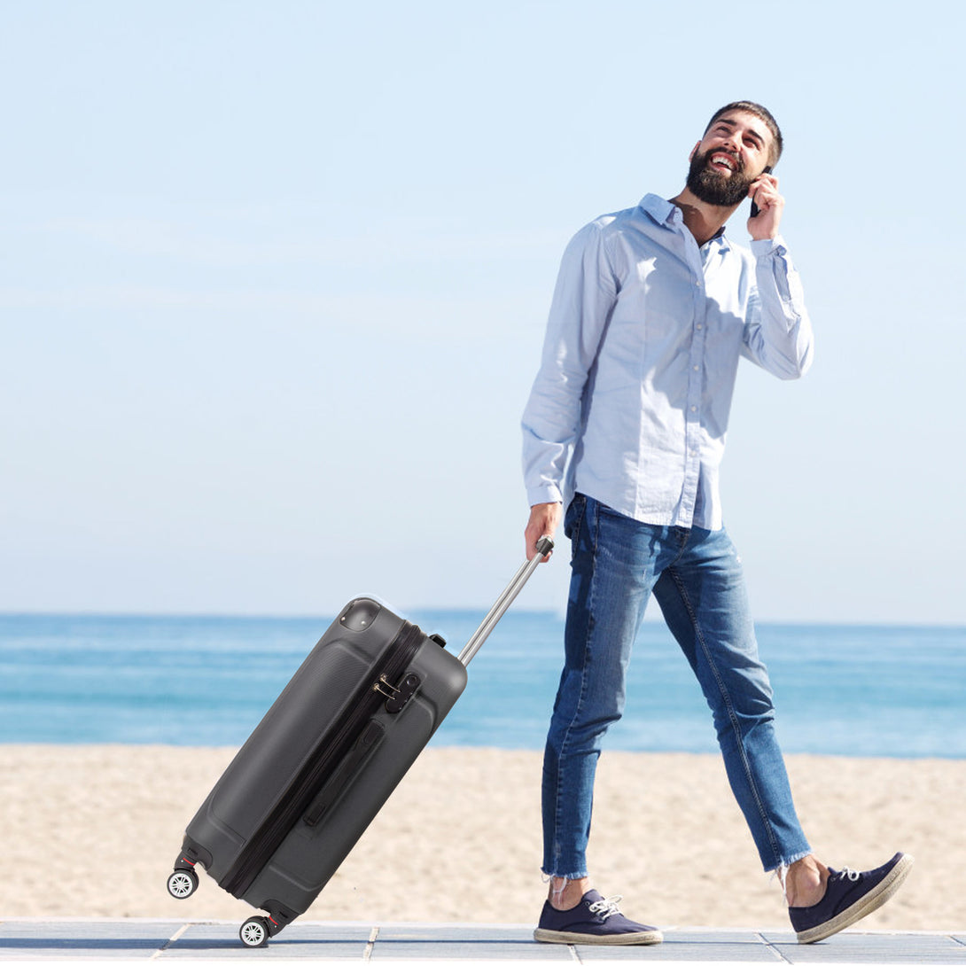 Todeco-Medium-Suitcase-Size-68cm-Travel-Suitcase-Rigid-and-Lightweight-ABS-Travel-Suitcase-with-Wheels-Suitcases-4-Double-Wheels-68x45x26cm-Anthracite-Gray-Medium-Suitcase-Size-68cm-Anthracite-Gray