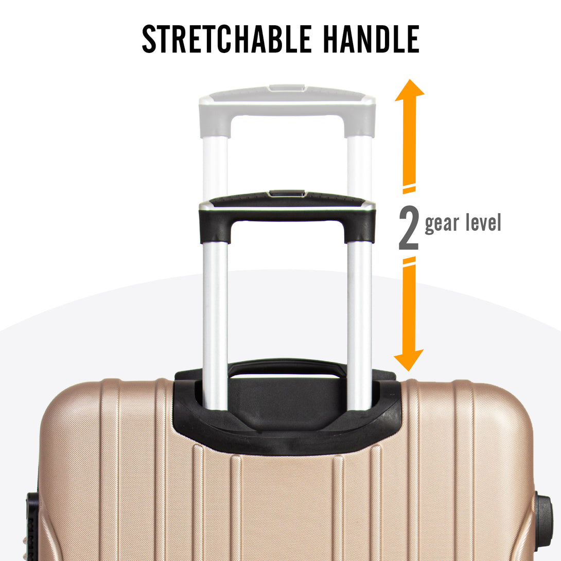 Todeco-Large-Size-Suitcase-78cm-Travel-Suitcase-Rigid-and-Lightweight-ABS-Travel-Suitcase-on-Wheels-Suitcases-4-Double-Wheels-78x51x28cm-Champagne-Large-Size-Suitcase-78cm-Champagne