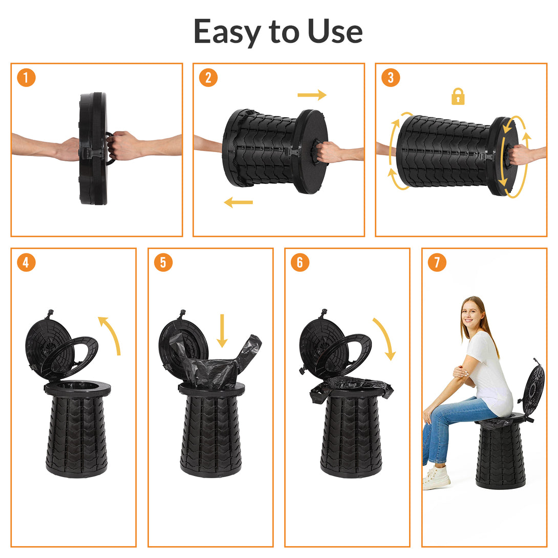 Leogreen-Portable-Camping-Toilet-Portable-Foldable-Lightweight-Hygiene-Hiking-Toilet-Toliet-for-Men-and-Women-for-Camping-Hiking-Excursions-Black