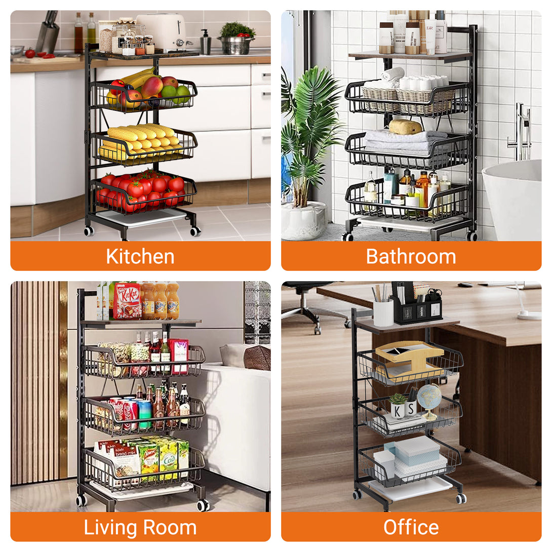 Todeco-Fruit-and-Vegetable-Basket-with-Wheels-Vegetable-Rack-for-Kitchen-4-Tiers-with-Board-Storage-Cart-with-Locking-Casters-and-Tray-for-Kitchen-Fruits-Vegetables-Fruit-and-Vegetable-Basket-4-Tiers-with-Board