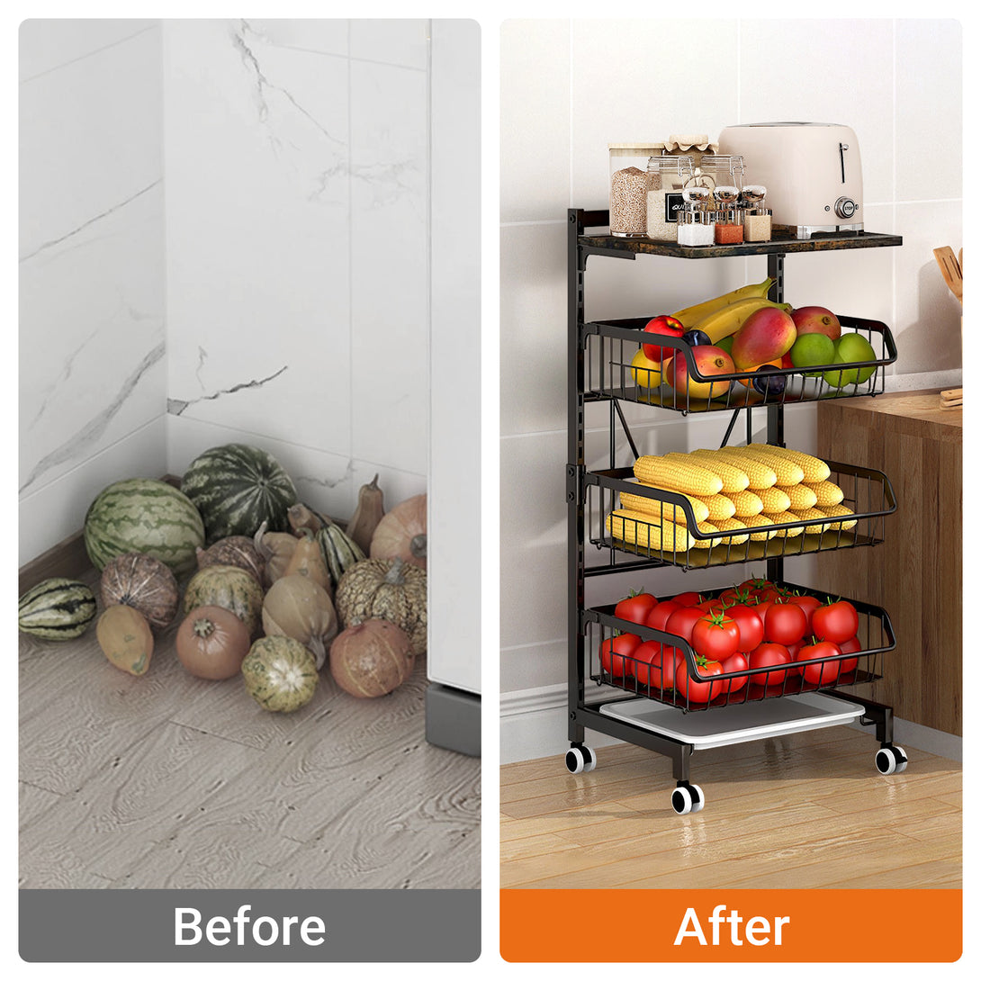 Todeco-Fruit-and-Vegetable-Basket-with-Wheels-Vegetable-Rack-for-Kitchen-4-Tiers-with-Board-Storage-Cart-with-Locking-Casters-and-Tray-for-Kitchen-Fruits-Vegetables-Fruit-and-Vegetable-Basket-4-Tiers-with-Board