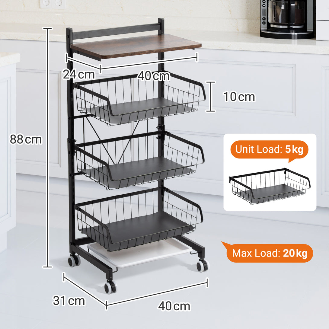 Todeco-Fruit-and-Vegetable-Basket-with-Wheels-Vegetable-Rack-for-Kitchen-4-Tiers-with-Board-Storage-Cart-with-Locking-Casters-and-Tray-for-Kitchen-Fruits-Vegetables-Fruit-and-Vegetable-Basket-4-Tiers-with-Board