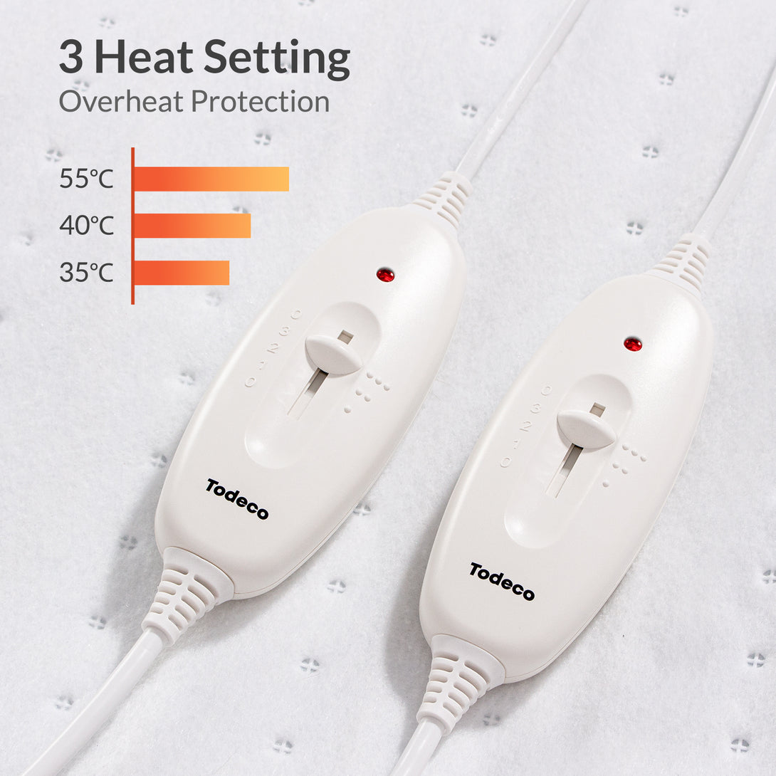 Heated-Mattress-Topper-Double-XXL-Mattress-Warmer-for-2-People-2-Control-Elements-with-3-Temperature-Levels-Safety-System-Washable-160-x-140-cm-Heated-Mattress-Topper-160-x-140-cm