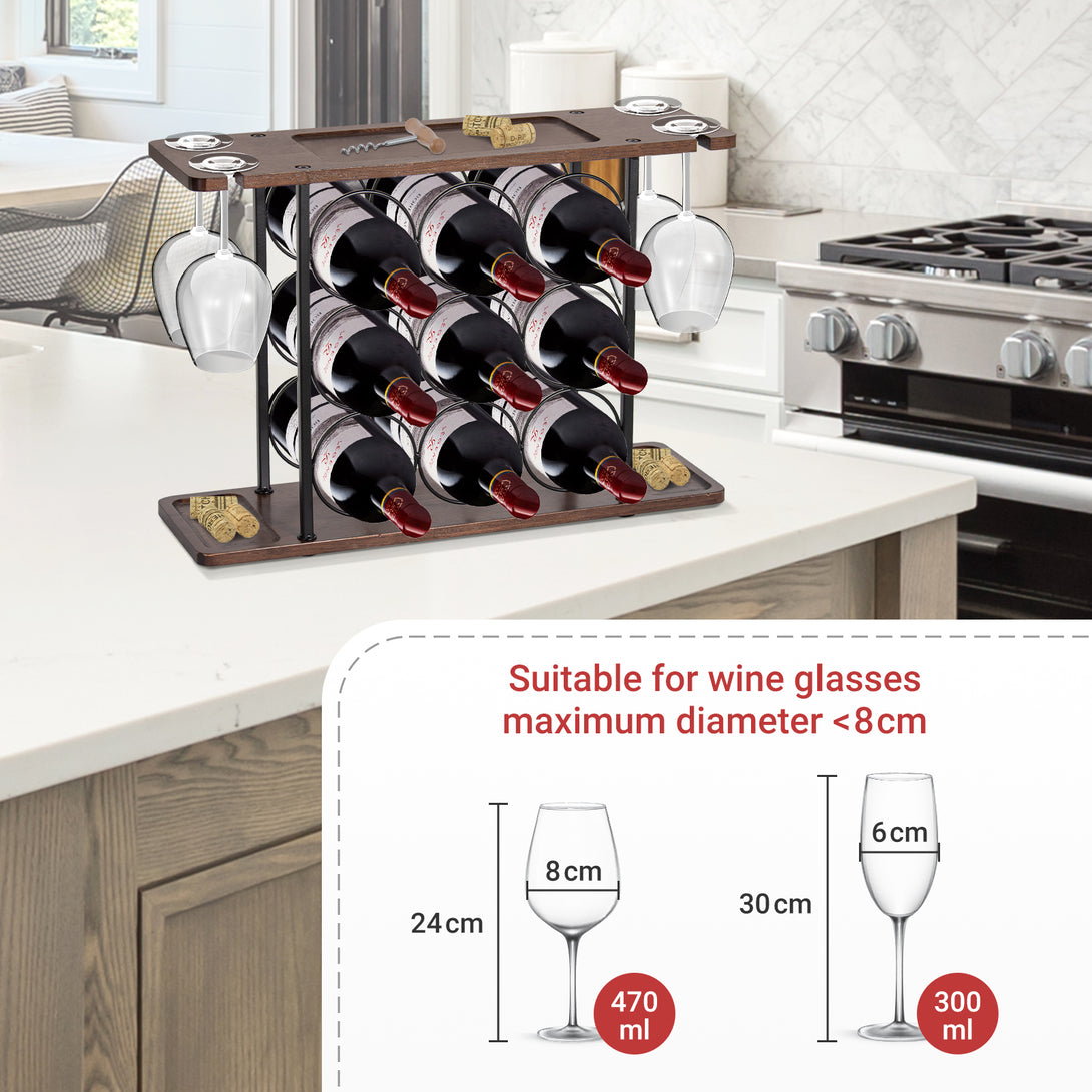 Todeco-Wine-Bottle-Rack-Metal-Bottle-Shelf-Wine-Rack-for-9-Bottles-Wine-Shelf-for-Kitchen-Bar-Dining-Room-Wine-Bottle-Rack-Metal-Bottle-Shelf