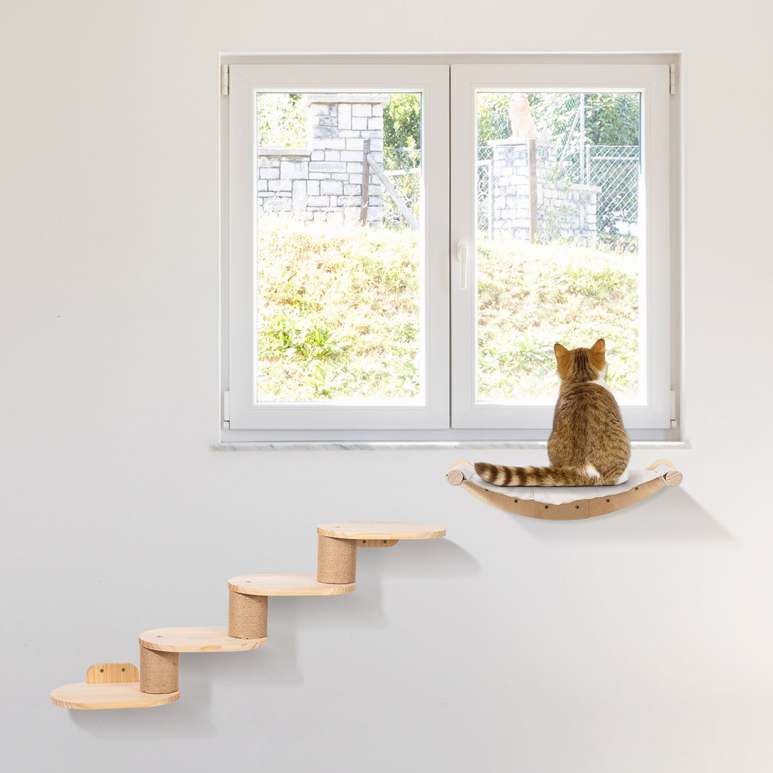 Wall-Mounted-Cat-Climbing-Wall-with-Cat-Stairs-and-Cat-Hammock-Four-Level-Cat-Climbing-Wall-with-Jute-Stripes-for-Cats-and-Non-Slip-Mat-2-in-1-Cat-Ladder-Wall-Mounted-Cat-Climbing-Wall