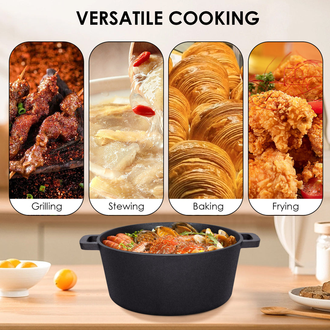 2-in-1-Cast-Iron-Pot-with-Pan-Lid-5L-Dual-Function-Cast-Iron-Saucepan-Frying-Pan-Pre-Seasoned-Dutch-Oven-with-Recipe-for-Cooking-Camping-BBQ-Roasting-or-Braising-2-in-1-Cast-Iron-Pot-with-Pan-Lid