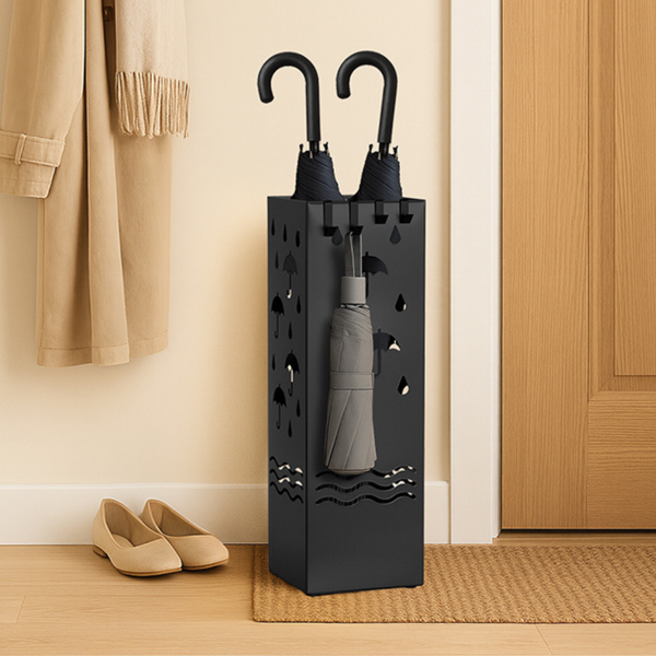 Arrumação para guarda-chuvas (Gotas de chuva e guarda-chuvas)