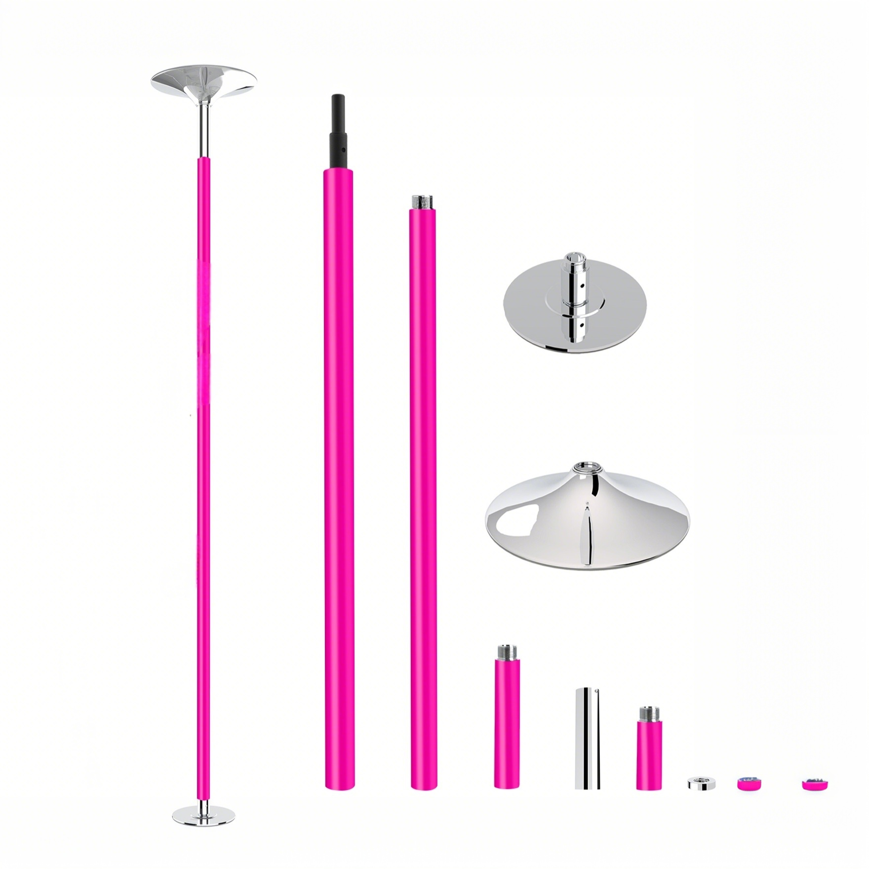 Leogreen Professional Silicone Pole Dance Bar, Height Adjustable from 223 - 275 cm, Static and Rotatable, Capacity 200 kg, for Fitness Exercise, Club, Party Leogreen Professional Silicone Pole Dance Bar, Height Adjustable from 223 - 275 cm, Static and Rotatable, Capacity 200 kg, for Fitness Exercise, Club, Party