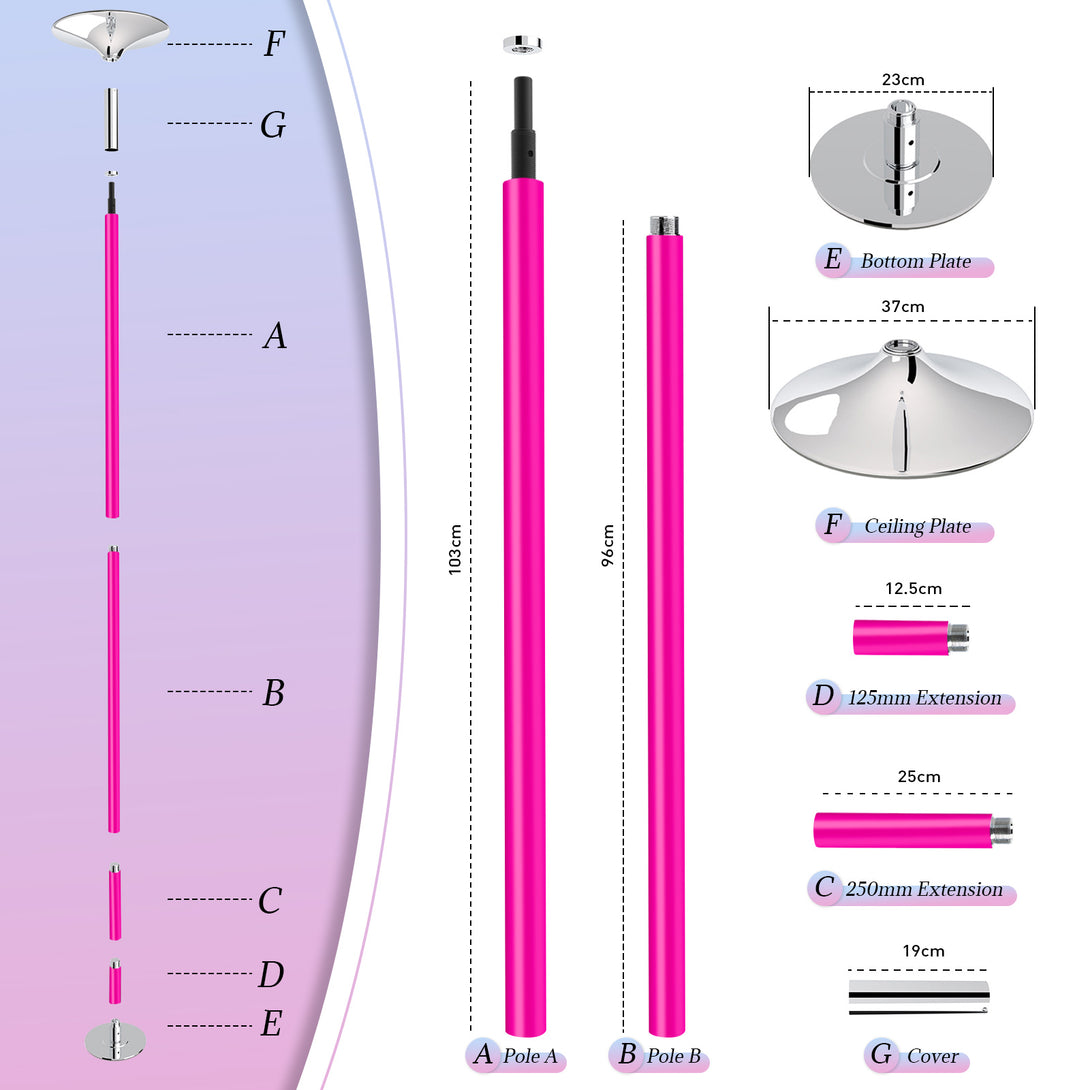 Silicone-Dance-Pole-Bar-Adjustable-Height-223-5-274-5cm-Static-and-Rotating-Maximum-Load-200-Kg-for-Dance-Exercise-Fitness-Silicone-Dance-Pole-Bar