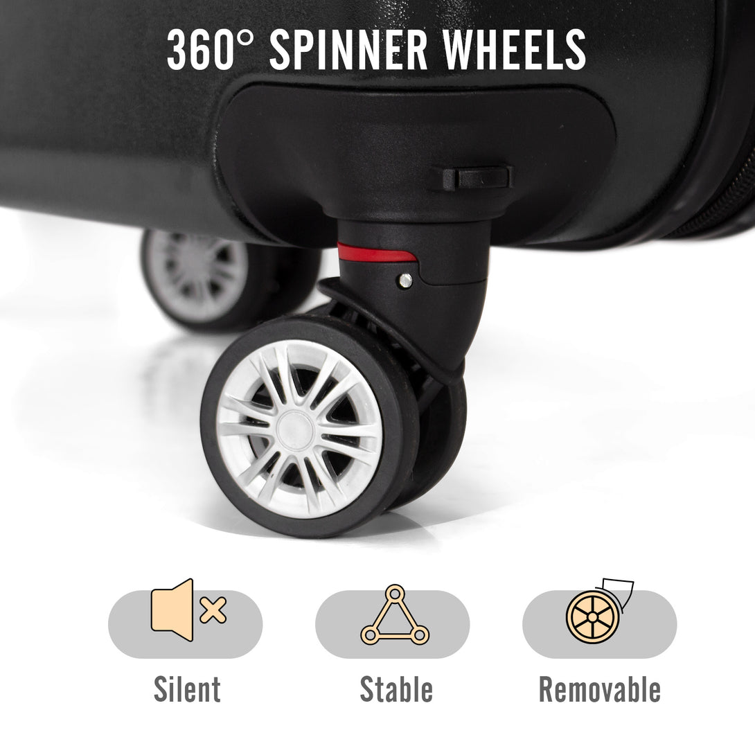 Todeco-Cabin-Suitcase-56cm-Rigid-and-Lightweight-ABS-PC-Lightweight-Carry-on-Suitcase-with-Hard-Shell-Travel-Suitcase-with-4-Double-Wheels-56x36x22cm-Black