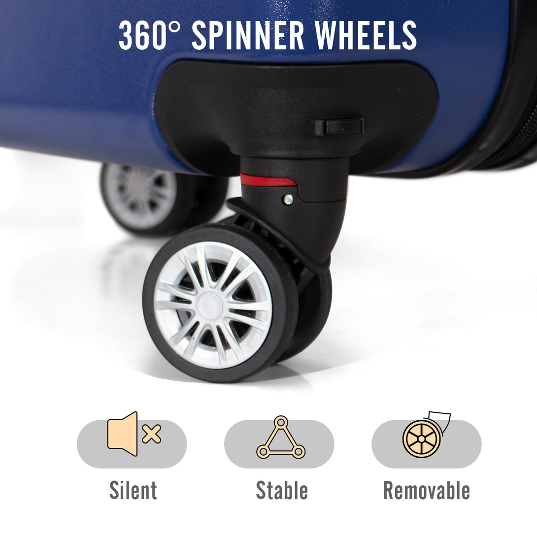 Todeco-Cabin-Suitcase-56cm-Rigid-and-Lightweight-ABS-PC-Lightweight-Carry-on-Suitcase-with-Hard-Shell-Travel-Suitcase-with-4-Double-Wheels-56x36x22cm-Dark-Blue