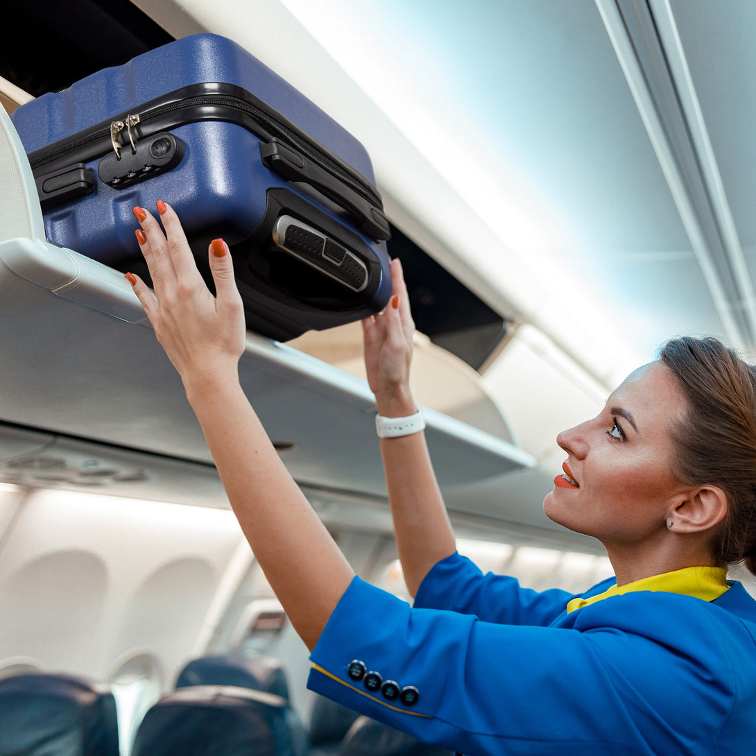 Todeco-Cabin-Suitcase-56cm-Rigid-and-Lightweight-ABS-PC-Lightweight-Carry-on-Suitcase-with-Hard-Shell-Travel-Suitcase-with-4-Double-Wheels-56x36x22cm-Dark-Blue