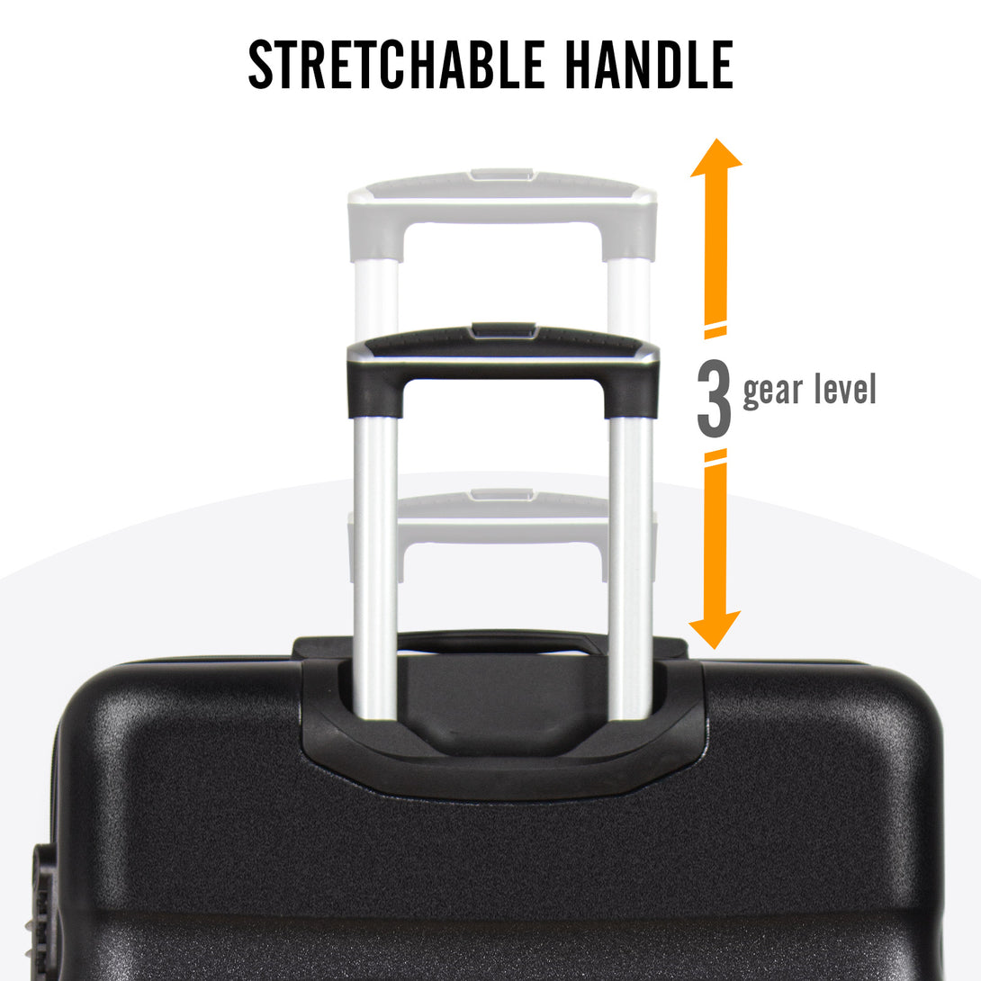 Todeco-Large-Suitcase-78cm-Rigid-and-Lightweight-ABS-PC-Lightweight-Carry-on-Suitcase-with-Hard-Shell-Travel-Suitcase-with-4-Double-Wheels-78-48-28cm-Black