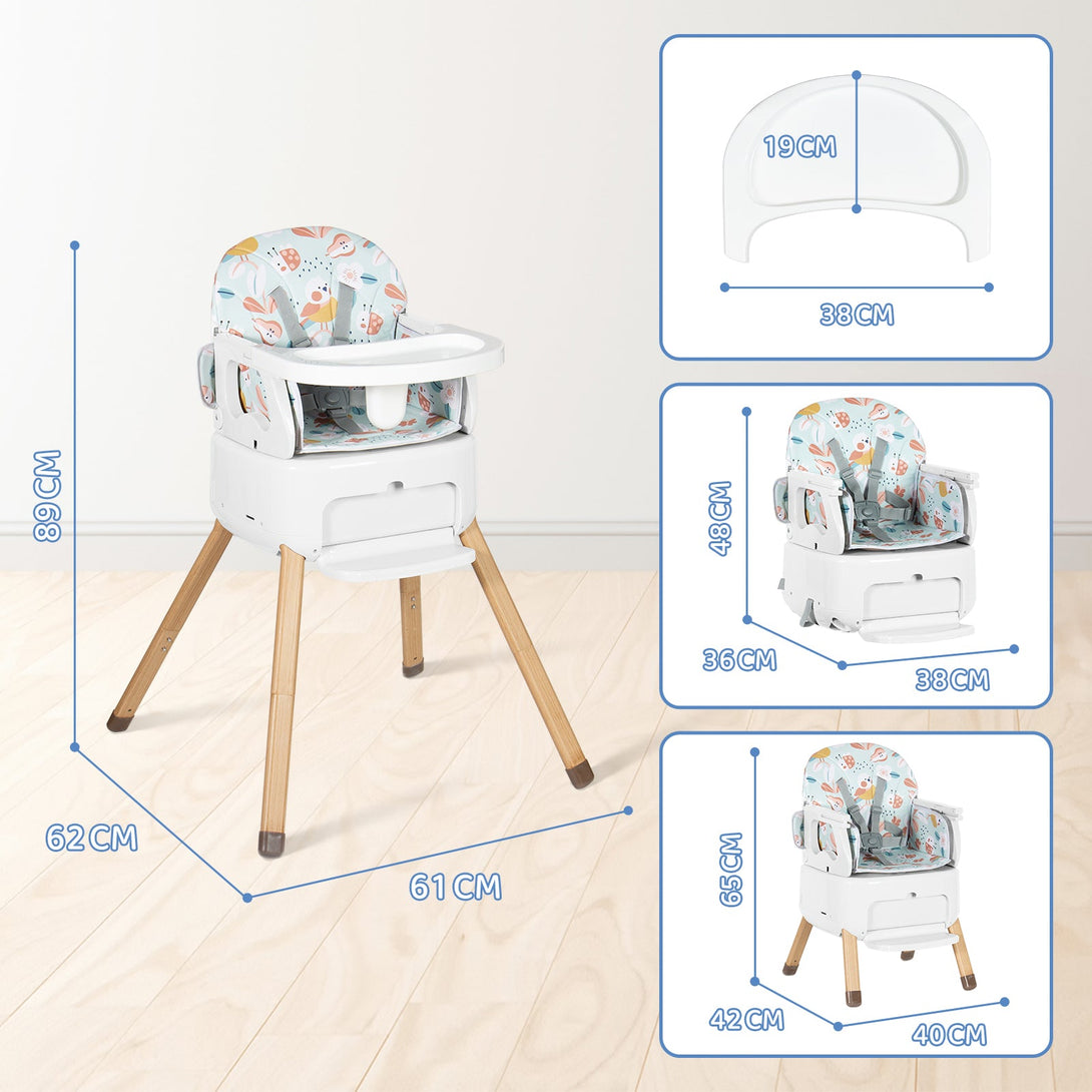 Cadeira Alta para Bebê 4 em 1
