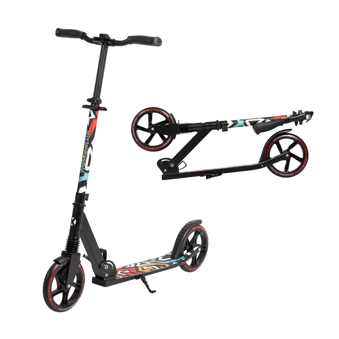 Foldable-Scooter-Scooter-Height-Adjustable-Foldable-City-Scooter-with-Kickstand-205mm-Wheels-Stable-Aluminum-Scooter-for-Adults-and-Teenagers-up-to-100kg