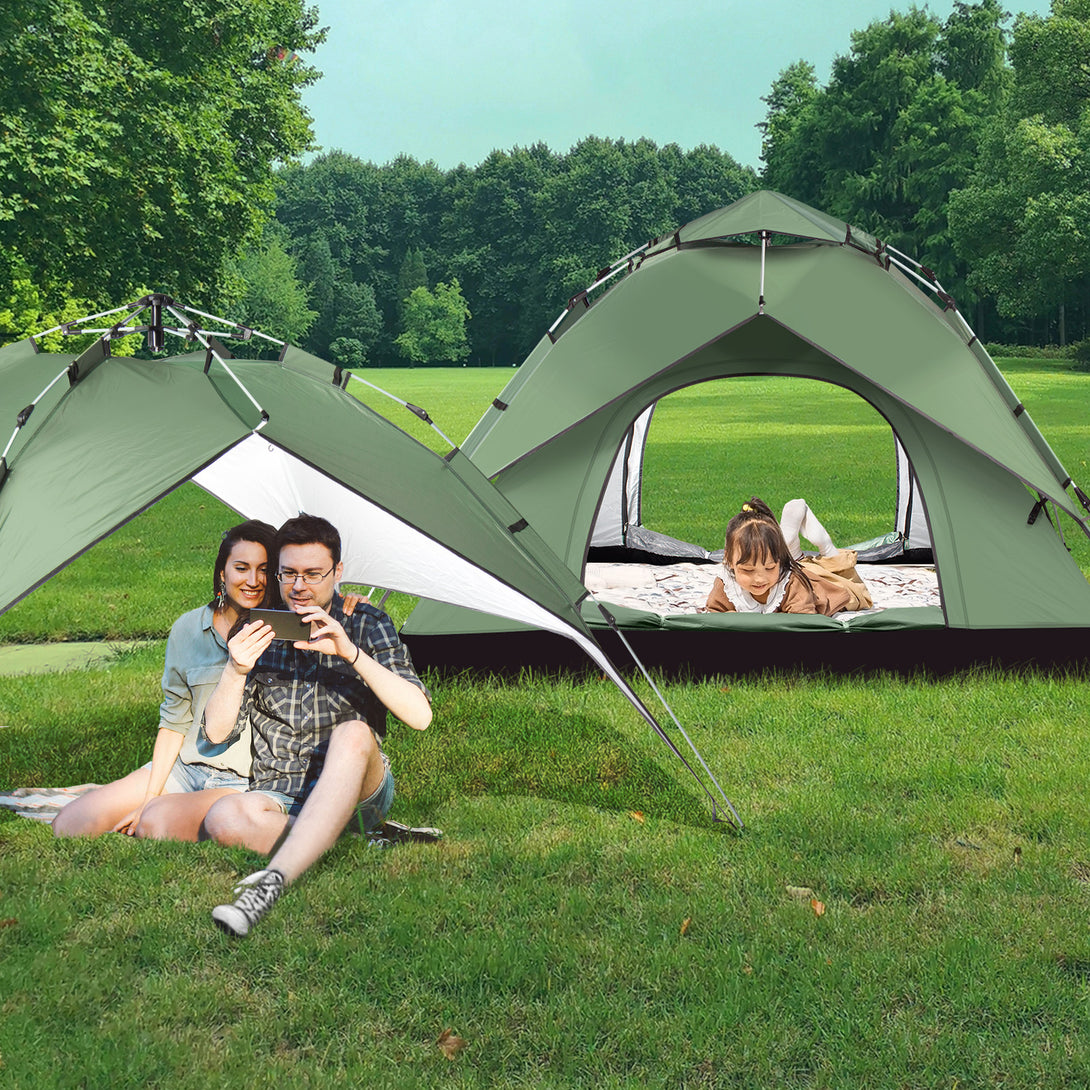 Leogreen 2-in-1 Campingzelt – Pop-Up-Hydraulik. – Todeco