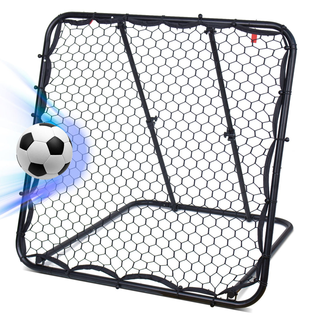 Leogreen Adjustable Angle Football Rebound Net Foldable rebounder for football, suitable for children and teenagers, with adjustable angles and included fixing pegs