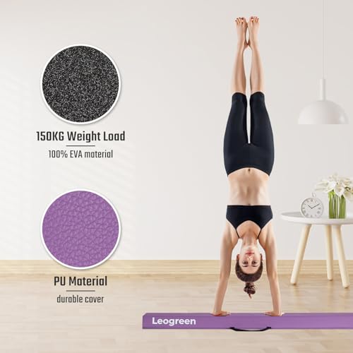 Leogreen Foldable Gymnastics Beam 240cm Purple