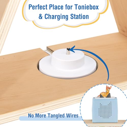 Todeco-Magnetic-Shelf-for-Tonie-Box-and-Tonies-Up-to-70-80-Tonies-Free-Standing-or-Wall-Mounted-Shelf-for-Children-s-Music-Box-Triangle