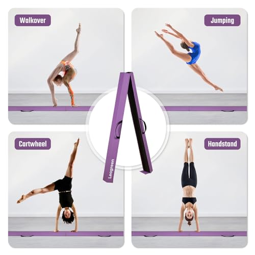 Leogreen Foldable Gymnastics Beam 270cm Purple
