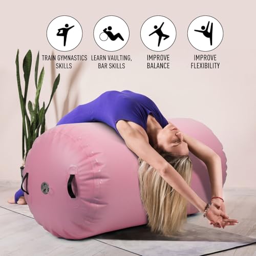 Leogreen 120cm Inflatable Air Roller Pink