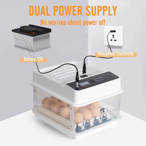 Todeco-Automatic-Egg-Incubator-15-Eggs-Automatic-Egg-Turning-Temperature-Control-Automatic-Humidification-Dual-Power-Supply-Automatic-Egg-Incubator-with-Egg-Lamp