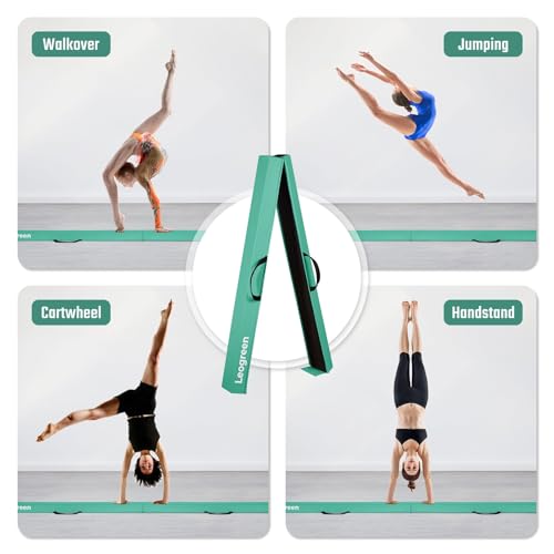 Leogreen Foldable Gymnastics Beam 240cm Green