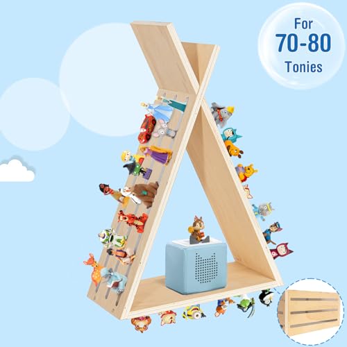 Todeco-Magnetic-Shelf-for-Tonie-Box-and-Tonies-Up-to-70-80-Tonies-Free-Standing-or-Wall-Mounted-Shelf-for-Children-s-Music-Box-Triangle