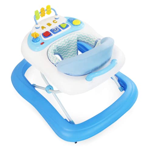Leogreen-Evolving-Baby-Walker-Musical-Walker-Adjustable-Walker-for-6-to-18-months-Comfort-Baby-Walker-with-Padded-Seat-and-Backrest-Activities-with-Sounds-Light-Light-sky-blue