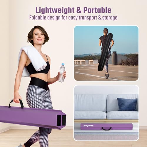 Leogreen Foldable Gymnastics Beam 240cm Purple
