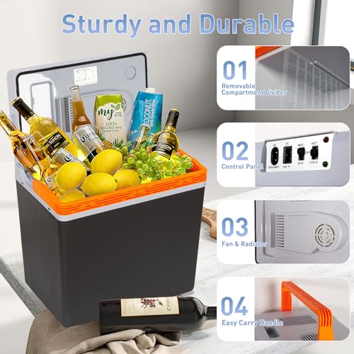 Todeco-30L-Portable-Electric-Cool-Box-for-Cooling-and-Keeping-Warm-12V-and-230V-Mini-Fridge-ECO-Mode-for-Car-Truck-Boat-Motorhome-and-Power-Socket