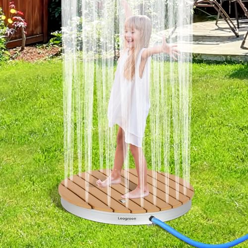 Leogreen Douche de Jardin, Douche Exterieur Piscine, Douche de Camping Portable Jusqu'à 4M de Hauteur de Jet Réglable, Douche de Sauna Résistante Aux Intempéries, Résistant UV, Circulaire