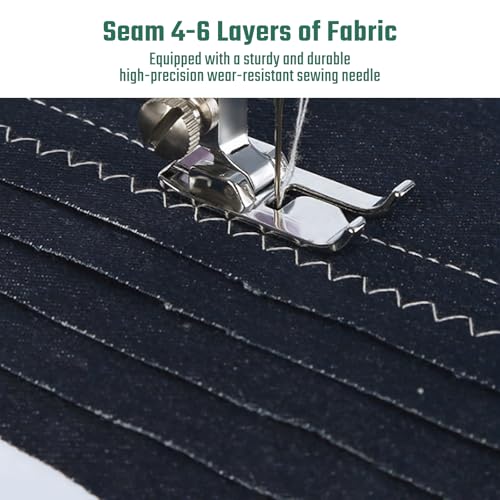 Todeco Electric Sewing Machine, Beginner Sewing Machine with 16 Sewing Programs, Double Needle and Double Thread, with Sewing Kit and Pedals, for Beginners Parents and Children (Green)