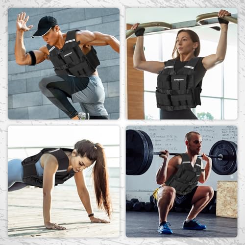 Leogreen-Weighted-Vest-20kg-Adjustable-Weighted-Vest-with-20-Removable-Weight-Packs-Reflective-Strip-for-Men-Women-Running-Strength-and-Endurance-Training