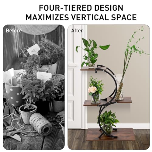 Todeco-Indoor-Plant-Holder-4-Levels-Metal-Plant-Support-Indoor-Plant-Shelf-Flower-Pot-Holder-for-Living-Room-Balcony-Garden-Office
