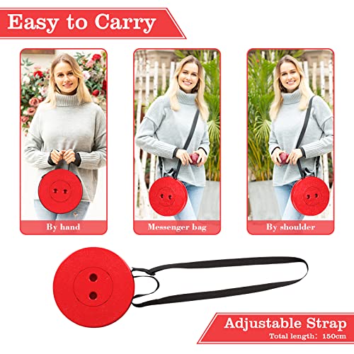 Leogreen-Portable-Telescopic-Stool-Plastic-Foldable-Stool-Portable-Folding-Seat-for-Fishing-BBQ-Camping-Gardening-Indoor-Kitchen-Max-Load-150KG-Red-Black