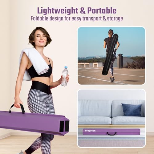 Leogreen Foldable Gymnastics Beam 270cm Purple