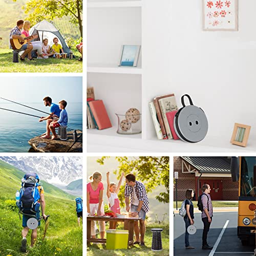 Leogreen-Portable-Telescopic-Stool-Plastic-Foldable-Stool-Portable-Folding-Seat-for-Fishing-BBQ-Camping-Gardening-Indoor-Kitchen-Max-Load-150KG-Gray-Black