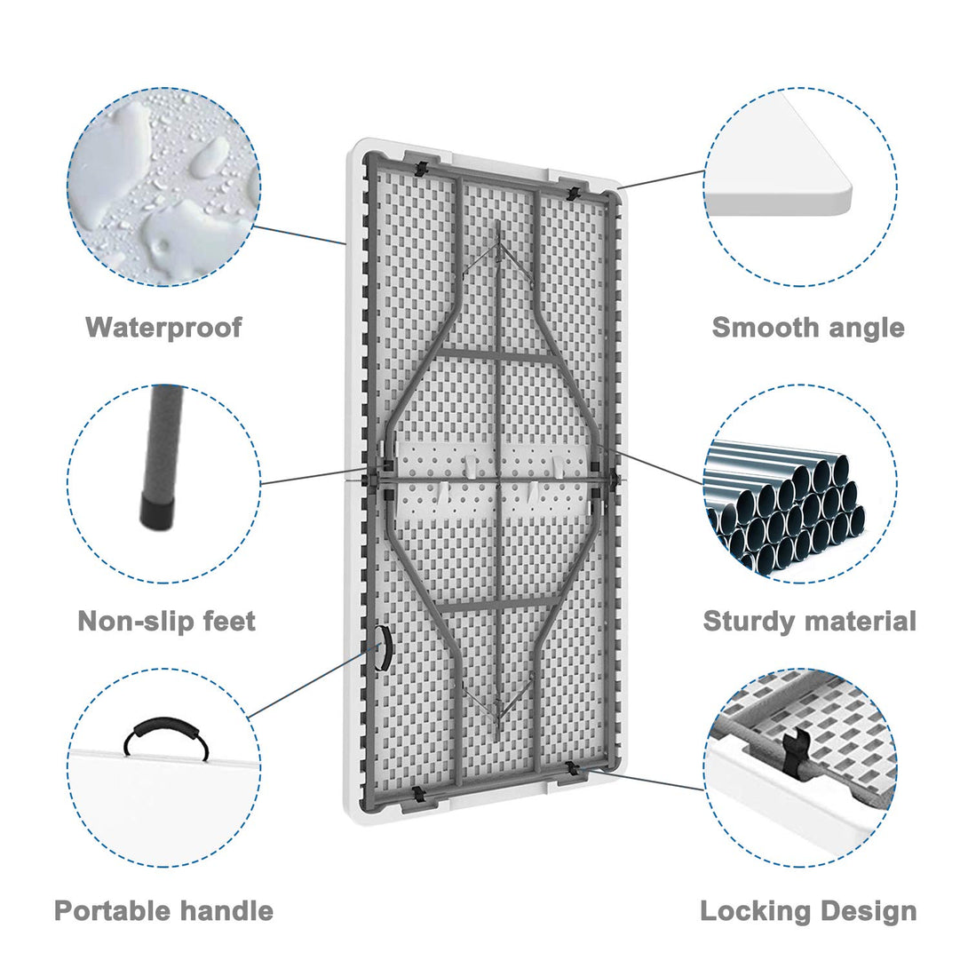 Transportable-Folding-Table-180-x-74-cm-Robust-Plastic-Table-White-Foldable-in-half-Material-HDPE