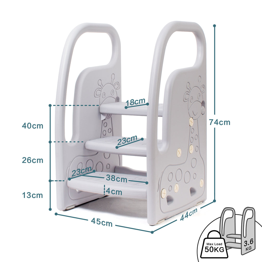 Step-Stool-for-Children-3-Steps-Adjustable-Height-with-Armrests-Anti-Slip-Surface-Children-s-Step-Stool-for-Toilet-Children-s-Bedroom-Bathroom-Kitchen-Light-Grey-Step-Stool-Light-Gray